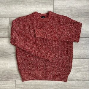 Uniqlo Marled Wool Blend Crewneck Sweater